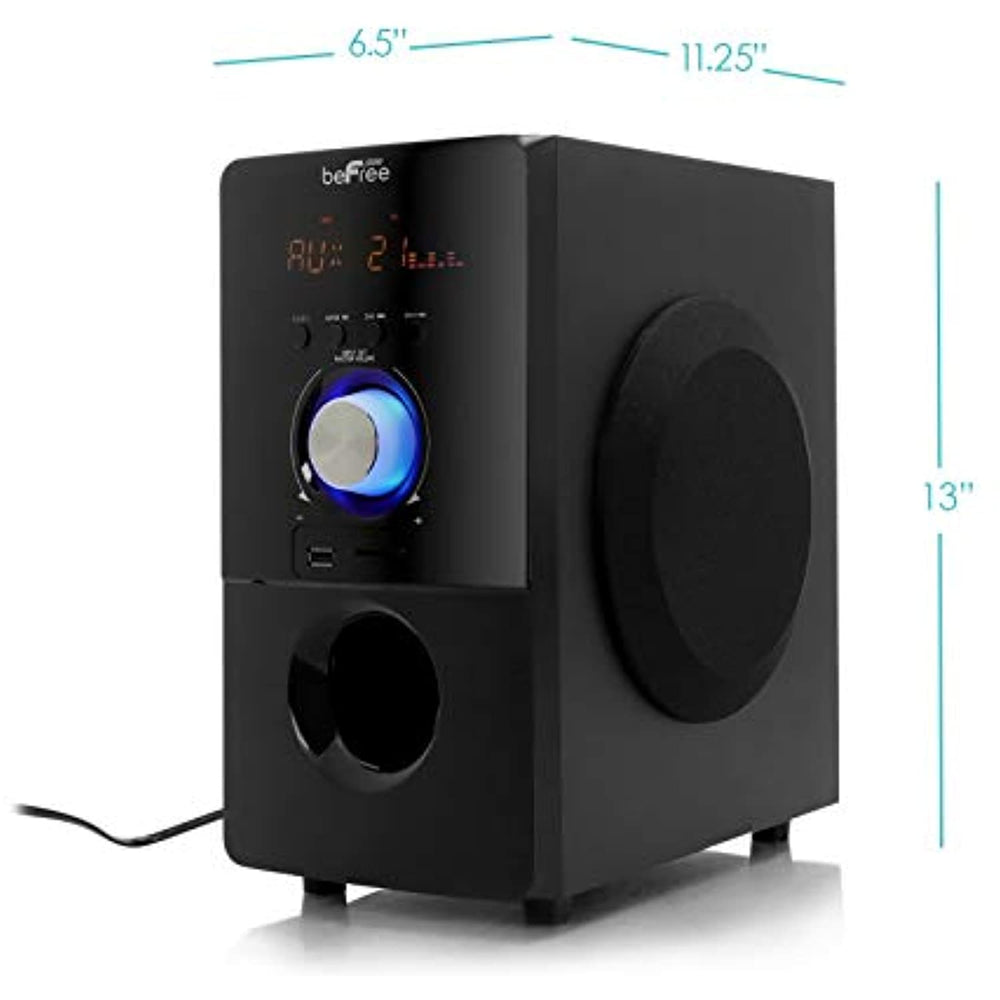beFree Sound BFS-440 5.1 Channel Surround Bluetooth Speaker System - Black