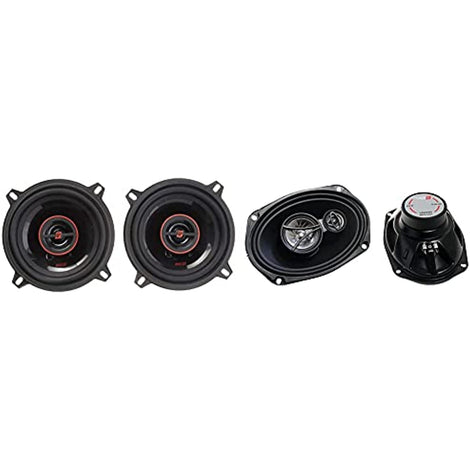 CERWIN-VEGA Mobile H752 HED(R) Series 2-Way Coaxial Speakers (5.25", 300 Watts max) & CERWIN VEGA XED693 6 x 9 Inches 350 Watts Max 3-Way Coaxial Speaker Set