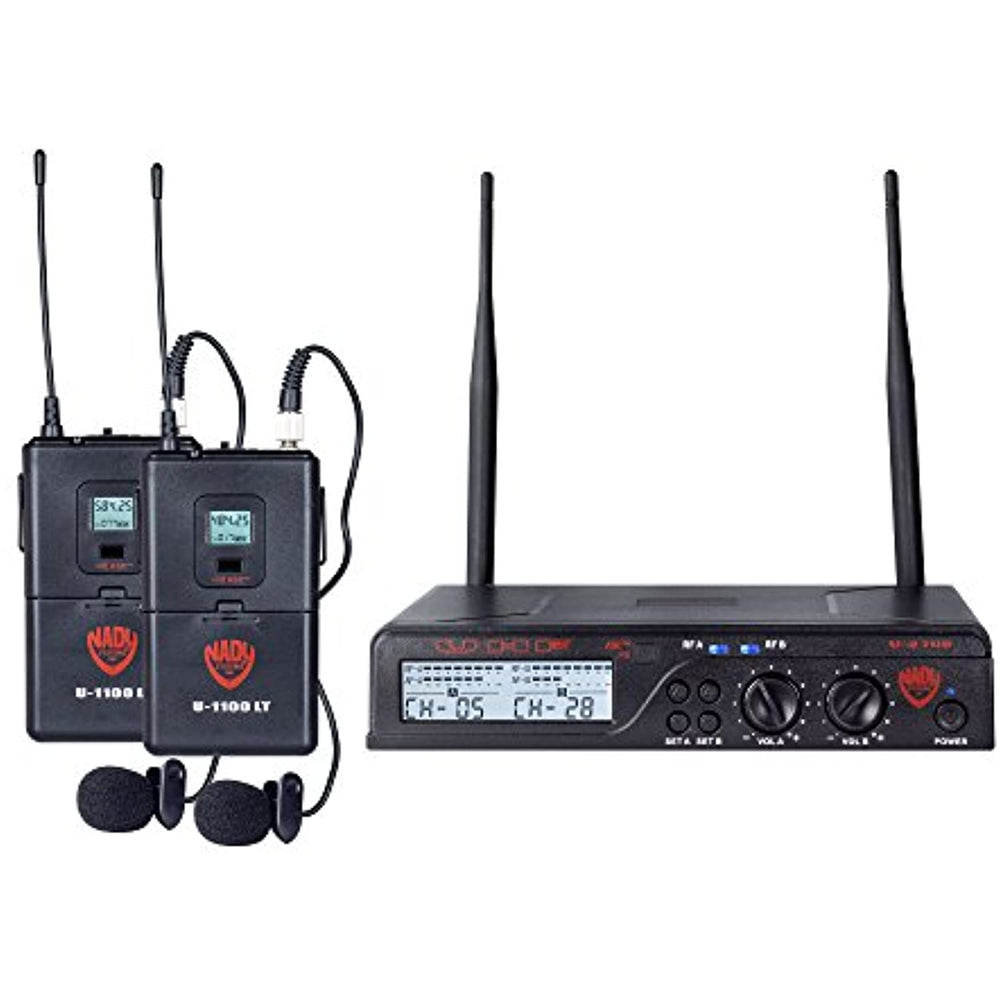 Nady U-2100 Lt/o (band A/b) Uhf Dual 100-channel Lavalier Handheld Microphone System
