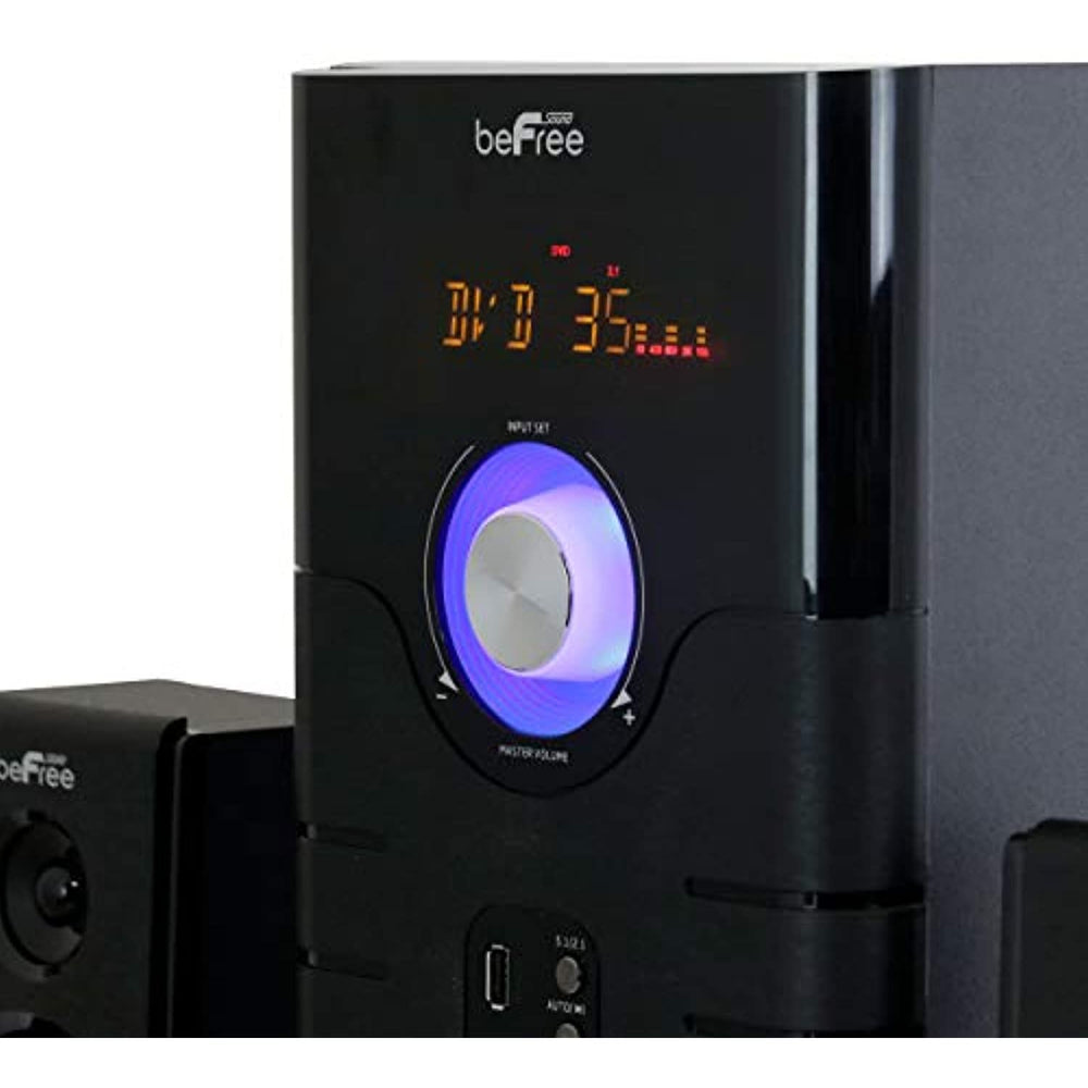 beFree Sound BFS-500 5.1 Channel Surround Sound Bluetooth Speaker System- Blue