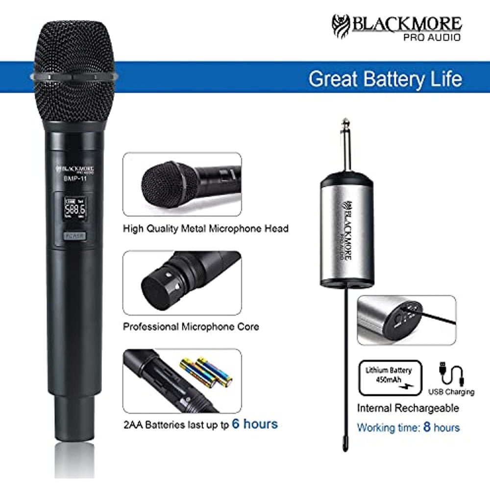 Blackmore Bmp-11 Rechargeable Perp Uhf Wrls Microphone