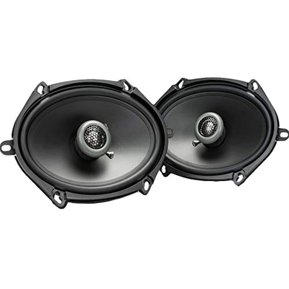 MB Quart FKB168 Formula Car Speakers (Black, Pair) – 5x7-6x8 Inch Coaxial Speakers, 50 Watt, 2-Way Car Audio, Internal Crossover, 1 Inch Tweeters (Grills Not Included)