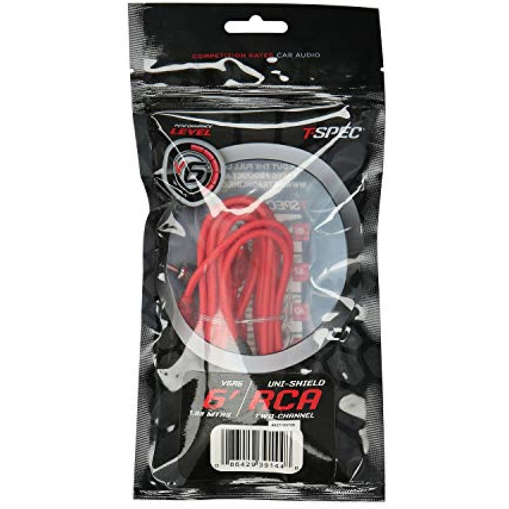 T-Spec V6R6 v6 SERIES 2-Channel RCA Cable, 6 Feet
