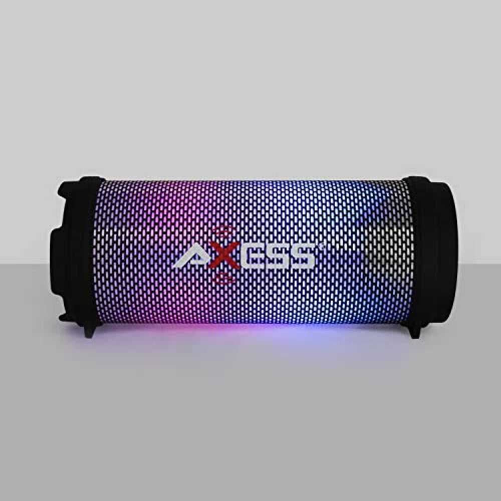 AXESS SPBL1043 Mini Portable Bluetooth Hi-Fi Bluetooth Speaker with Dancing LED Lights, Black