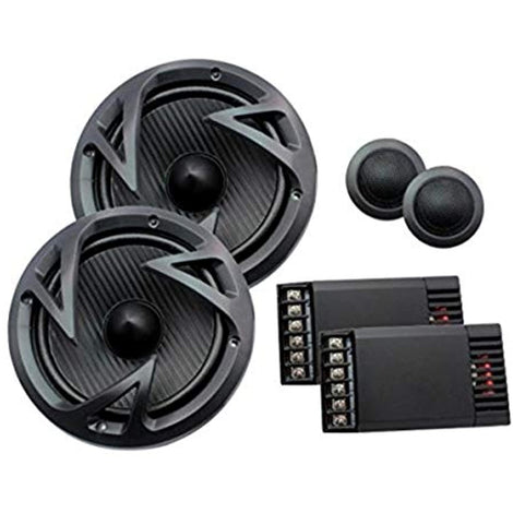 Power Acoustik EF-60C Edge Series 6.5" 500-Watt 2-Way Component Speaker System , BLACK