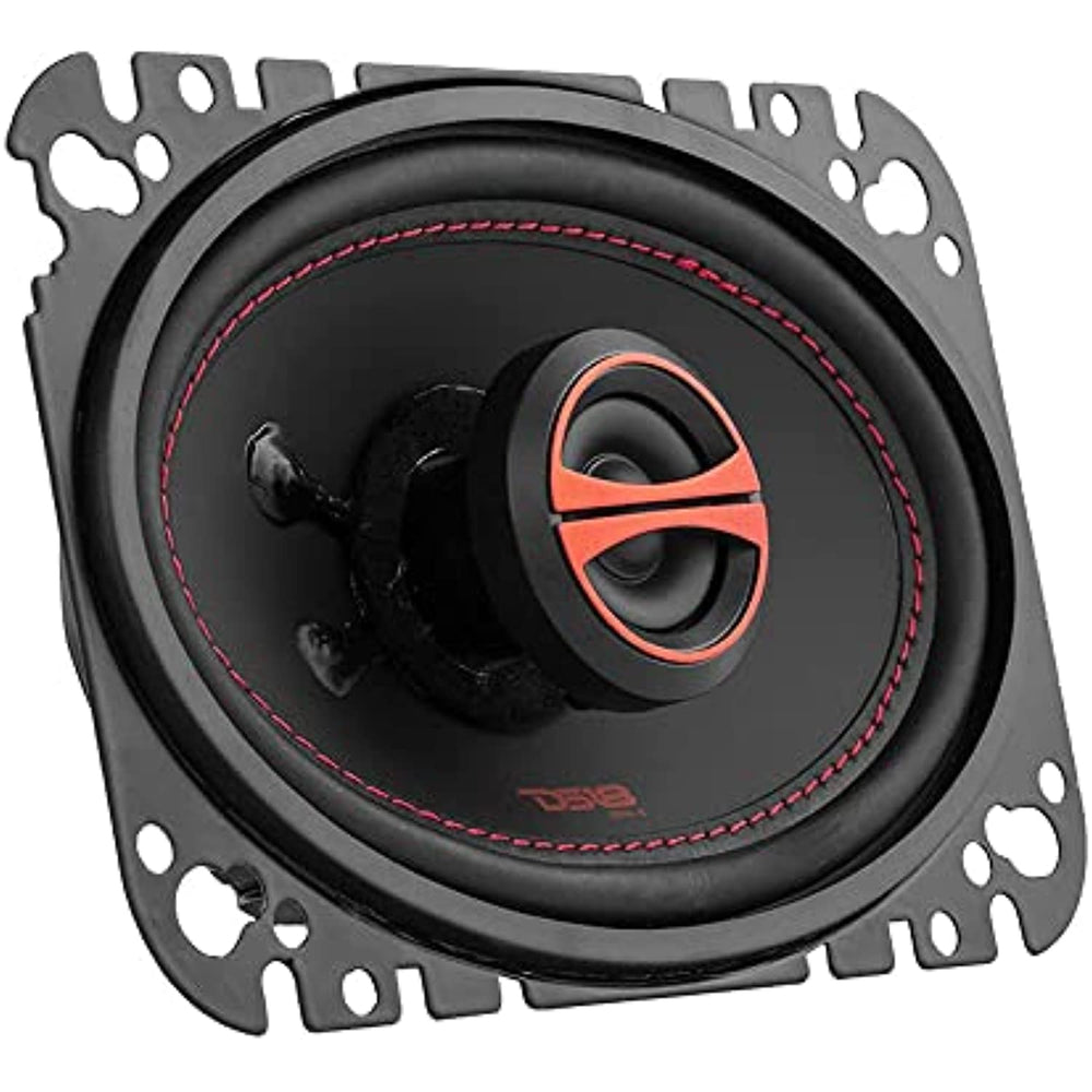 DS18 GEN-X4.6 Coaxial Speaker - 4x6, 2-Way, 135W Max, 45W RMS, Black Paper Cone, Mylar Dome Tweeter, 4 Ohms - Clarity Unparalled by Other Speakers in Their Class (2 Speakers)