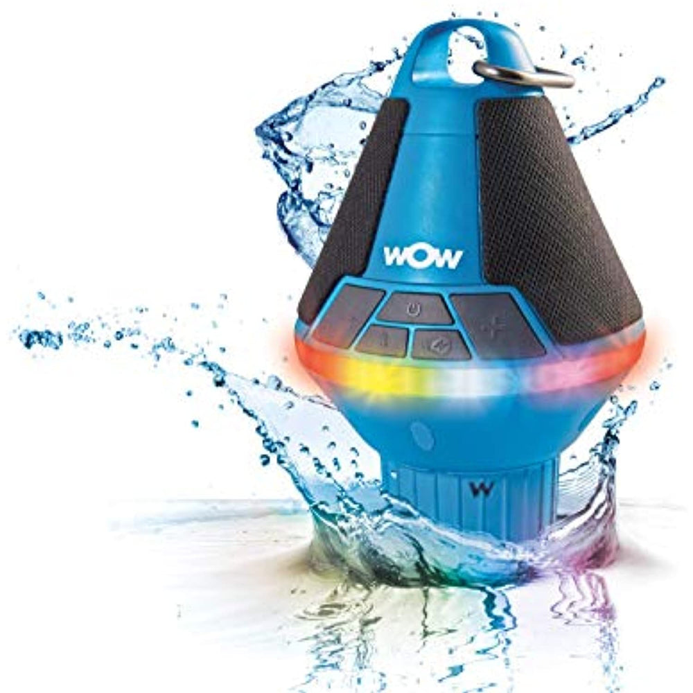 WOW World of Watersports SOUND Buoy Bluetooth Speaker, Blue Bluetooth Speaker with LED Lights and Cup Holder, 19-9010