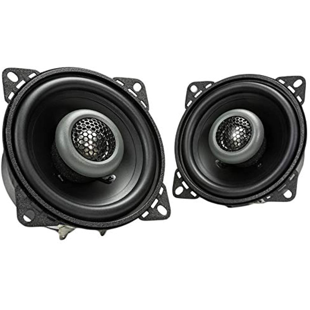 MB Quart FKB110 Formula Car Speakers (Black, Pair) – 4 Inch Coaxial Speakers, 40 Watt, 2-Way Car Audio, Internal Crossover, 1 Inch Tweeters (Grills Not Included)