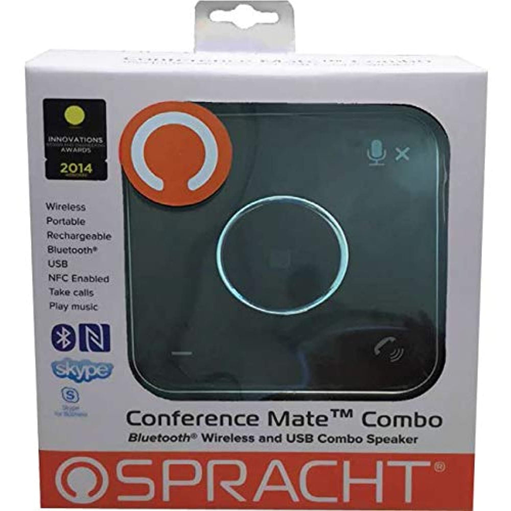 Spracht Conference Mate Combo Bluetooth Wireless and USB Combo Speaker (MCP-3030), Silver
