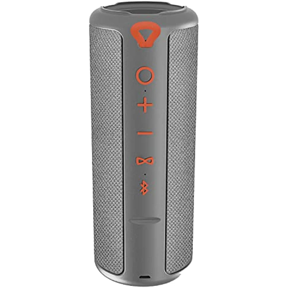 SYLVANIA SP953-GREY Rubber-Finish Bluetooth Speaker with Cloth Trim (Gray)