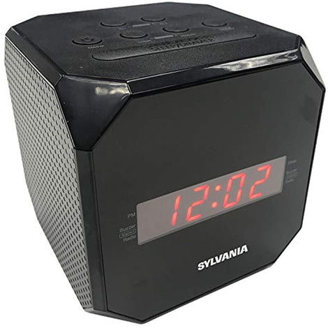 SYLVANIA Cube Clock Radio, Black