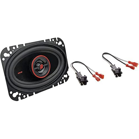 CERWIN-VEGA Mobile H746 HED(R) Series 2-Way Coaxial Speakers (4" x 6", 275 Watts max) & Metra 72-4568 Speaker Harness for Selected General Motor Vehicles