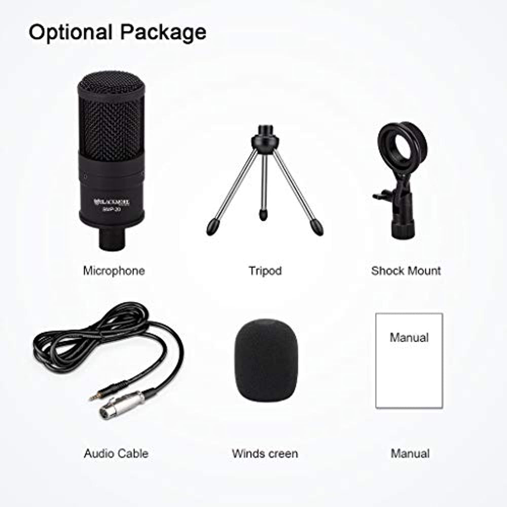 Blackmore Pro Audio BMP-20 Studio-Quality XLR Condenser Microphone Kit