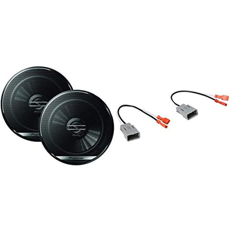 Pioneer TS-G1620F 6-1/2" 2-Way Coaxial Speaker 300W Max. / 40W Nom, 12.90In. X 7.40In. X 3.20In, Black & Metra 72-7800 Speaker Connector Harnesses for Select Honda Vehicles