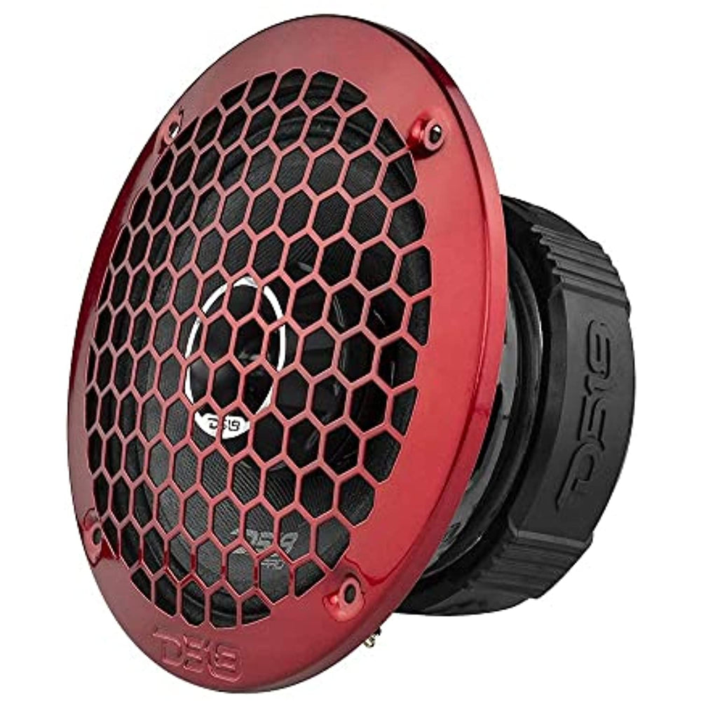 DS18 PRO-ZT6 and DSFR6 Pair of 6.5 Inch 2-Way Pro Audio Midrange Speakers with Built-in Super Bullet Tweeter and Pair of 6.5-Inch Car Foam Speaker Baffles with Fast Rings (2 Speakers and 2 Baffles)