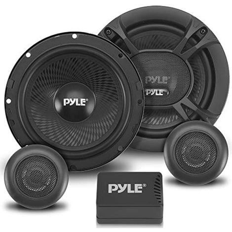 2-Way Car Stereo Speaker System - 360W 6.5 Inch Universal Pro Audio Car Speaker OEM Quick Replacement Component Speaker Vehicle Door/Side Panel Mount Compatible w/ Crossover Network - Pyle PL6150BK
