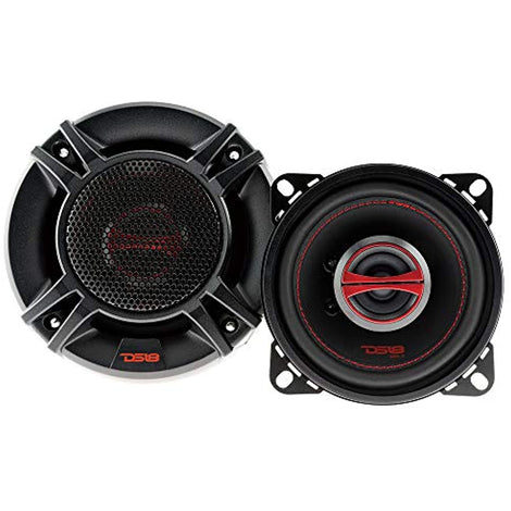 DS18 GEN-X4 Coaxial Speaker - 4", 2-Way, 120W Max, 40W RMS, Black Paper Cone, Mylar Dome Tweeter, 4 Ohms - Clarity Unparalled by Other Speakers in Their Class (2 Speakers)