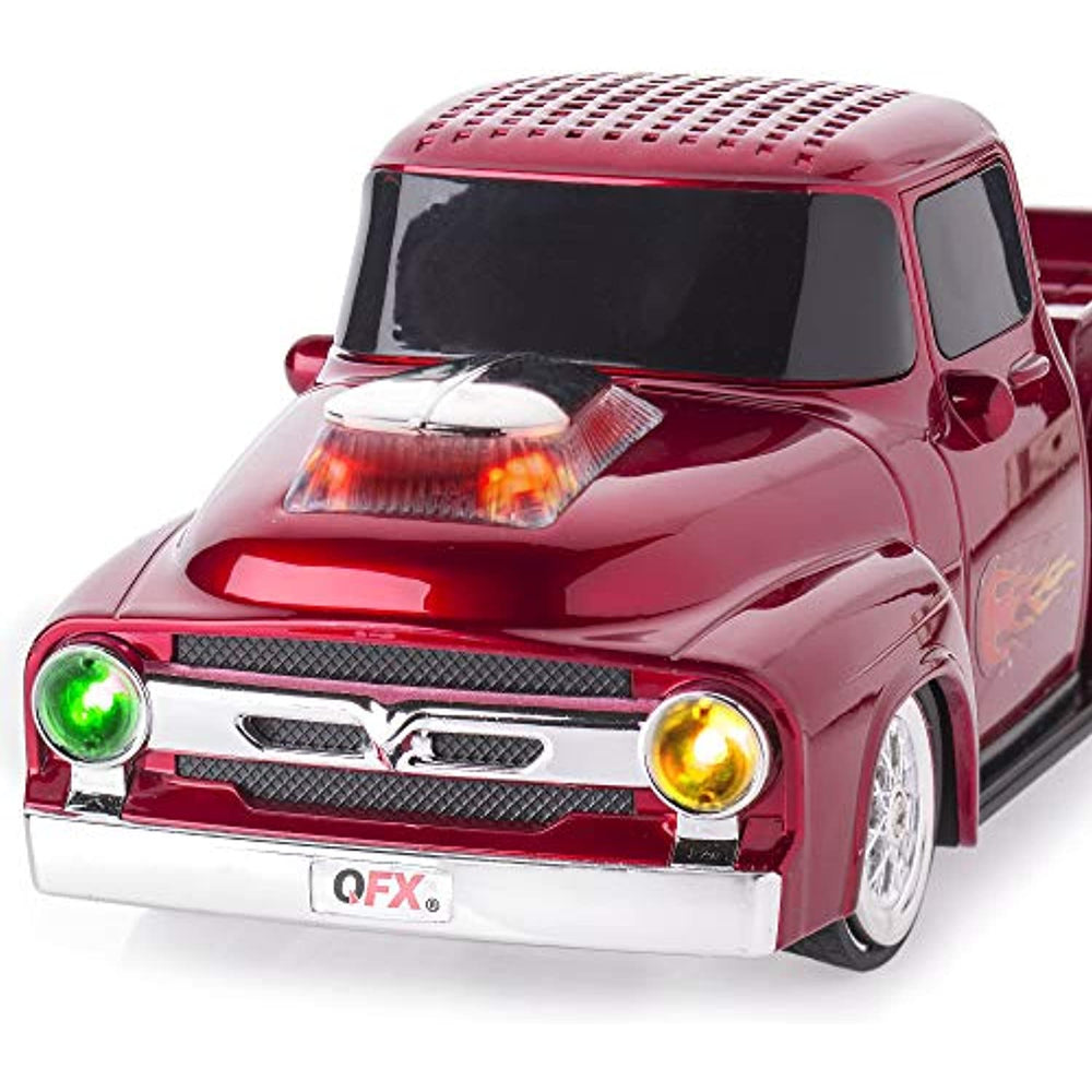 QFX BT-1956-RD On The Go Light + Sound Speaker - Red