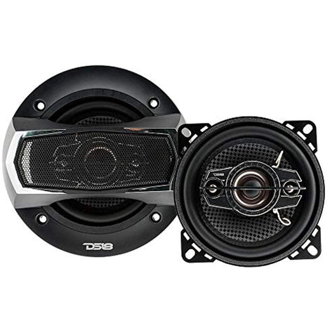 DS18 SLC-N4X Coaxial Speaker - 4", 4-Way Speaker, 140W Max Power, 35W RMS, Woofer, Midrange, and Tweeters in one, Removable Cover Included - Select Speakers Provide Undiscovered Value - 2 Speakers