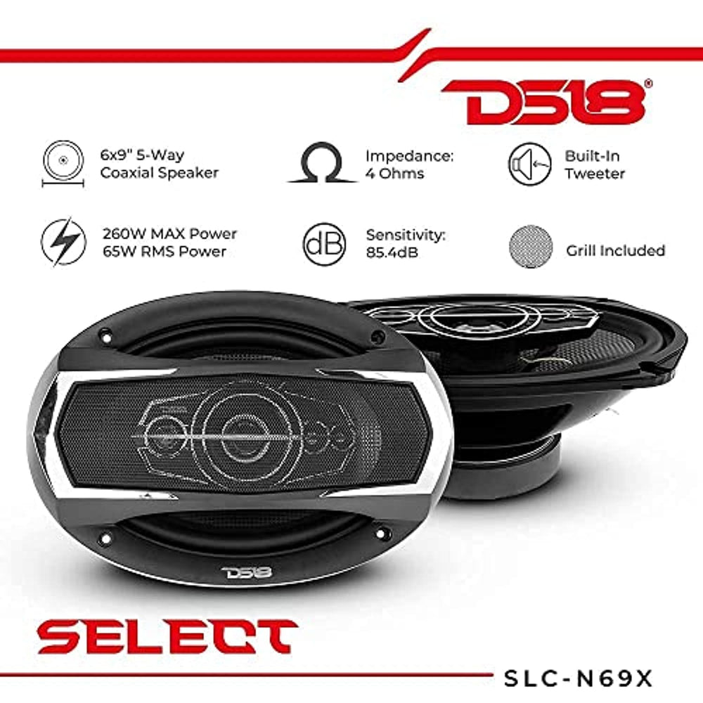 DS18 Select Coaxial Speakers SLC-N65X + SLC-N69X - Pair of 6.5
