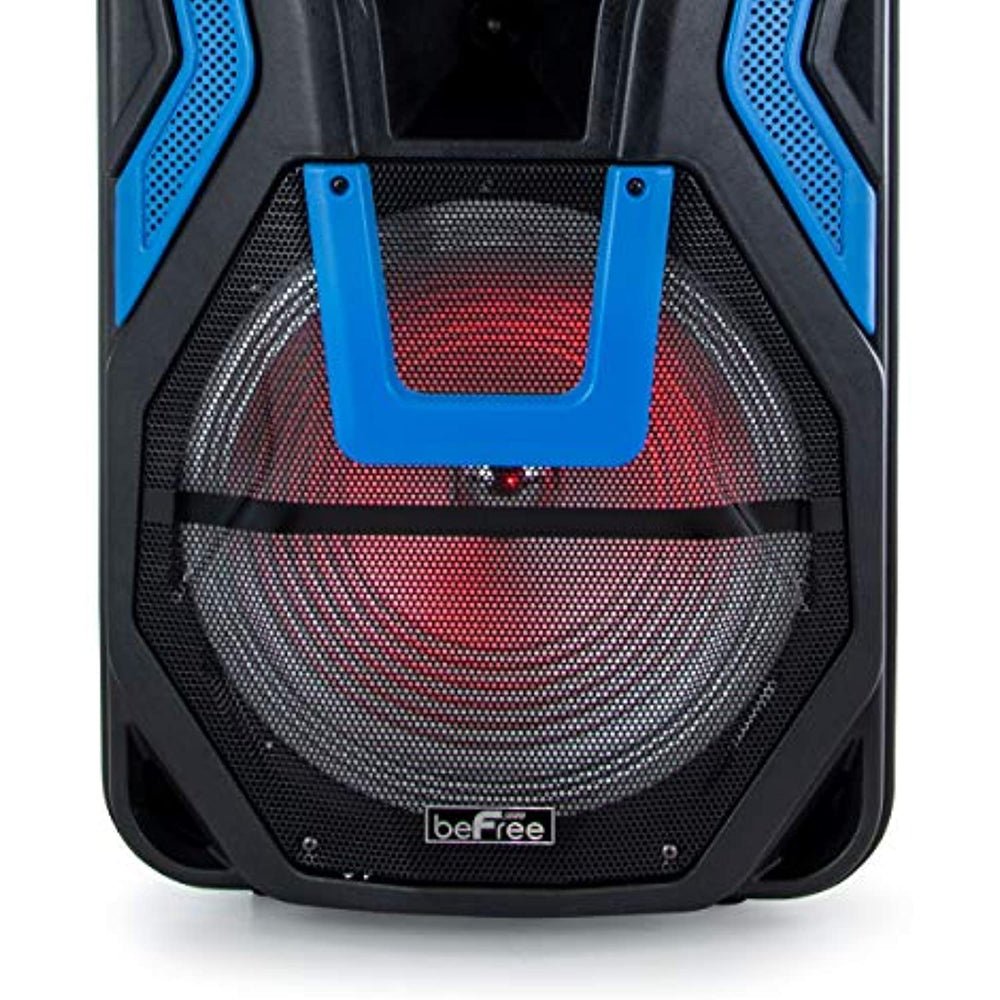 beFree Sound 15 Inch Rechargable Bluetooth PA Speaker System With SD/FM/USB