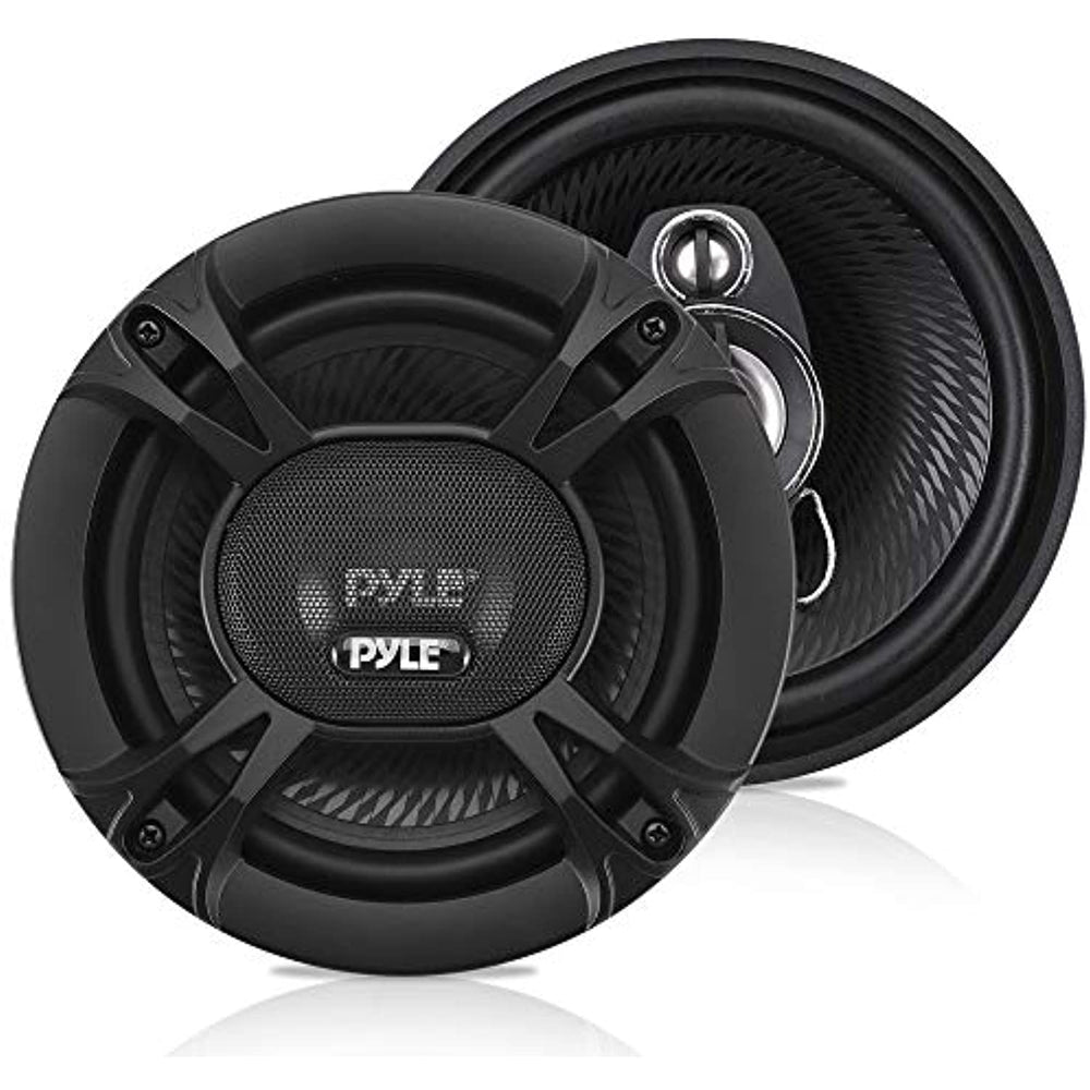 3-Way Universal Car Stereo Speakers - 300W 6.5” Triaxial Loud Pro Audio Car Speaker Universal OEM Quick Replacement Component Speaker Vehicle Door/Side Panel Mount Compatible - Pyle PL613BK (Pair)