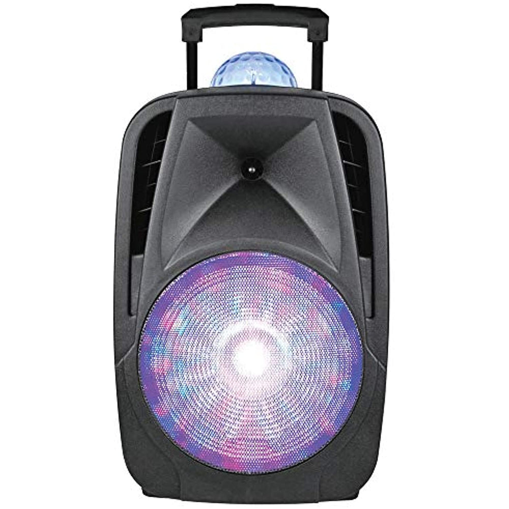 Supersonic IQ-6112DJBT-BK 12-Inch Light-Up Portable DJ Speaker with Disco Light