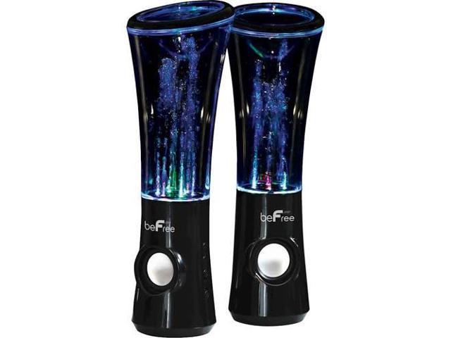 beFree Sound BFS-167 Multimedia Sound Reactive Color Changing LED and Dancing Water Bluetooth Computer Speakers